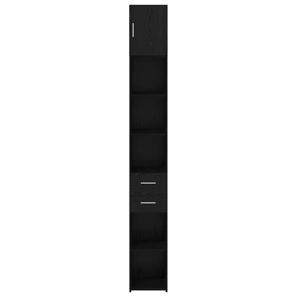 Cabinet de rangement slim Chêne noir 30 x 42.5 x 225 cm - XIOS
