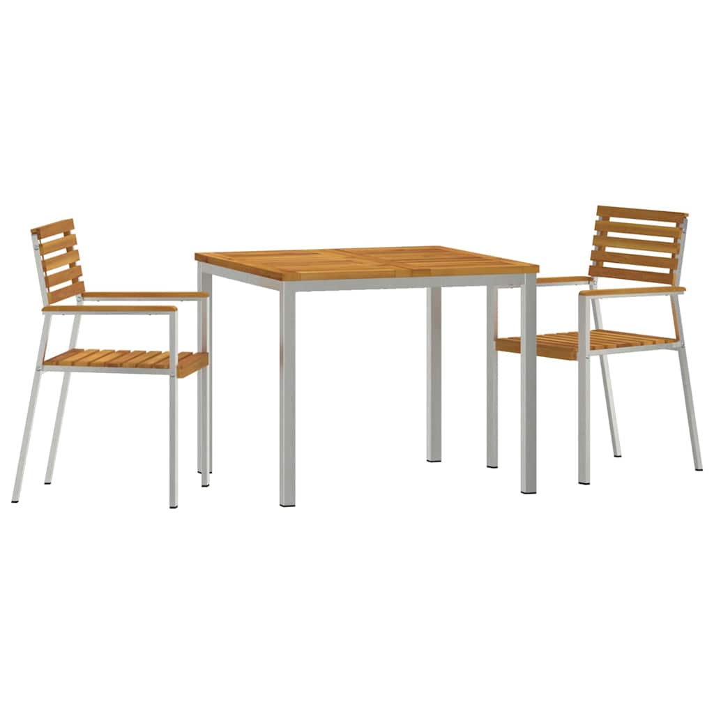 Ensemble de salle à manger pour jardin 3 pcs