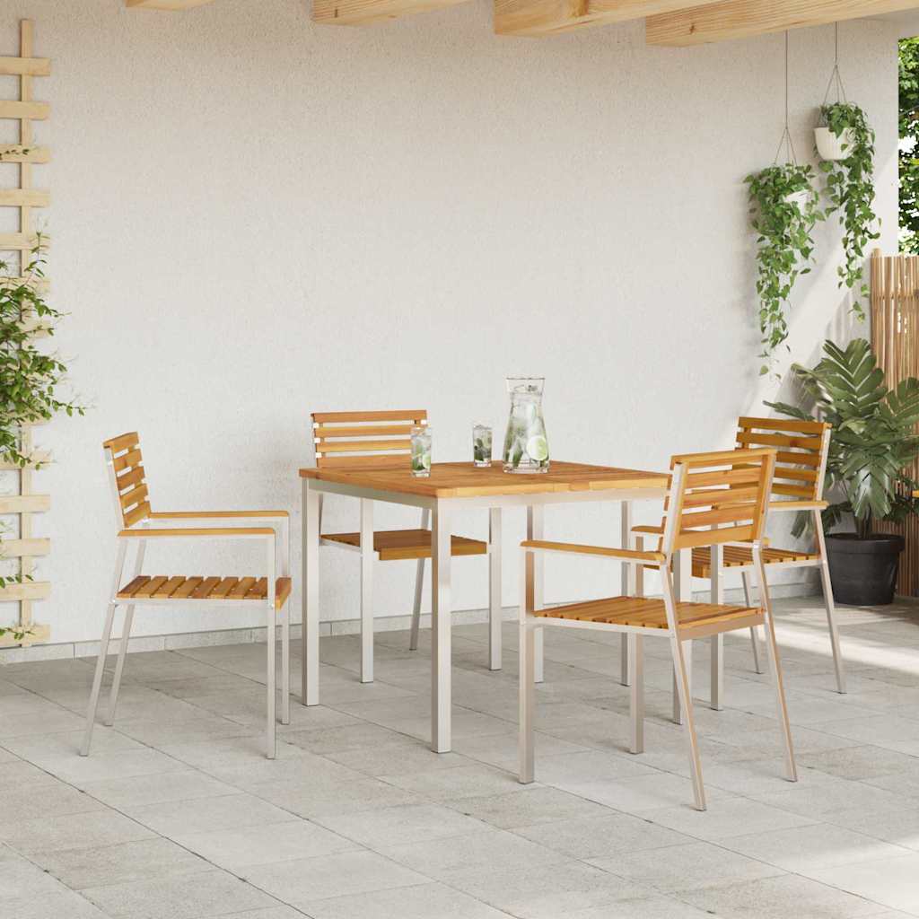 Ensemble de salle à manger pour jardin 5 pcs