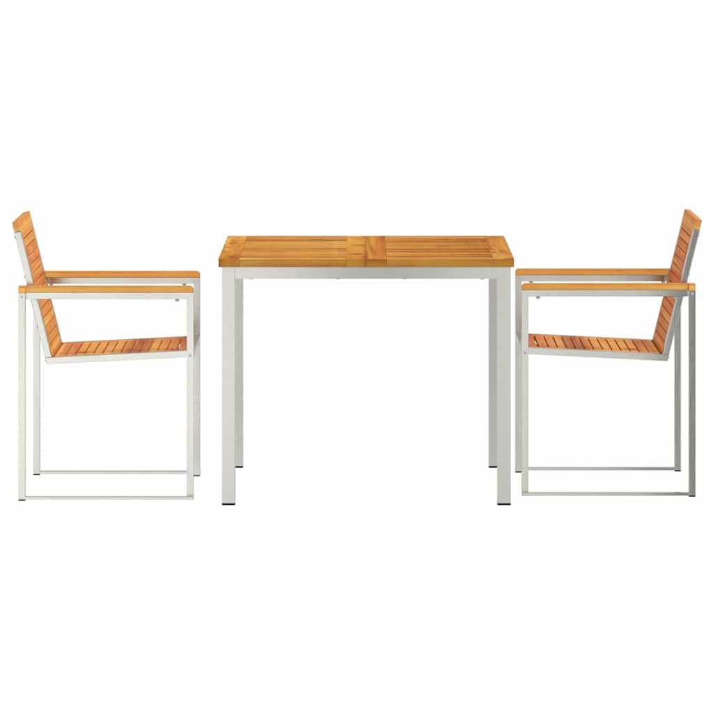 Ensemble de salle à manger pour jardin 3 pcs