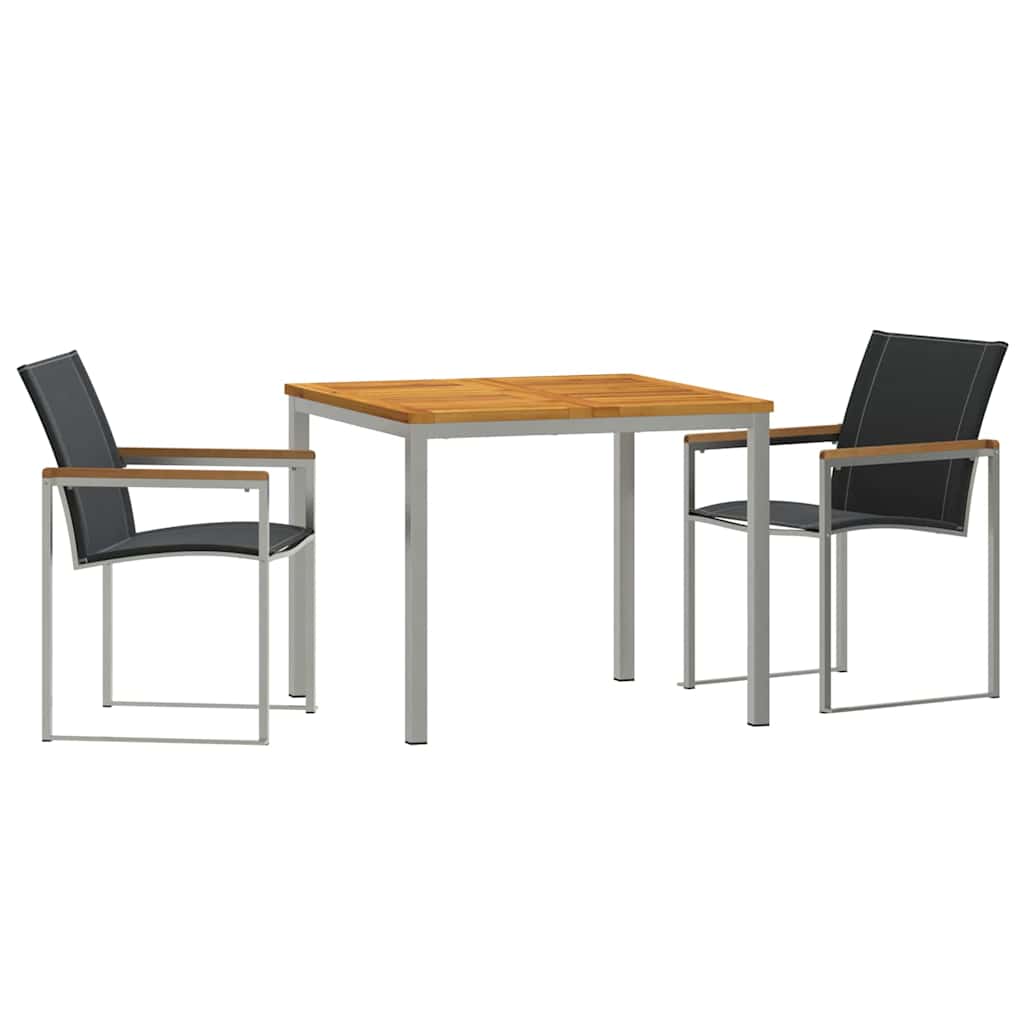 Ensemble de salle à manger pour jardin 3 pcs