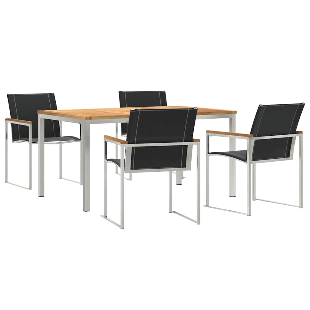 Ensemble de salle à manger pour jardin 5 pcs