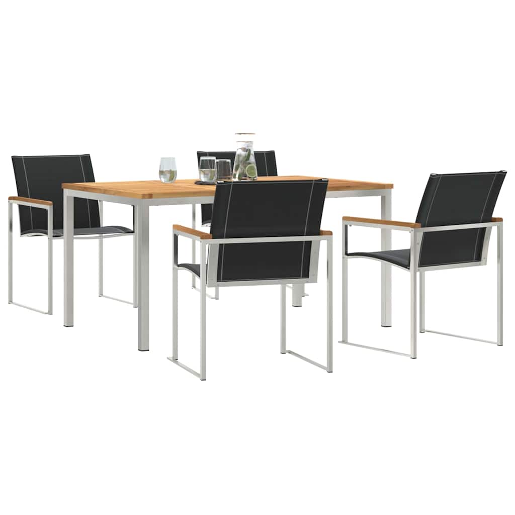 Ensemble de salle à manger pour jardin 5 pcs