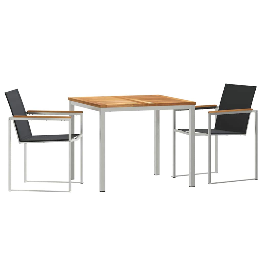 Ensemble de salle à manger pour jardin 3 pcs