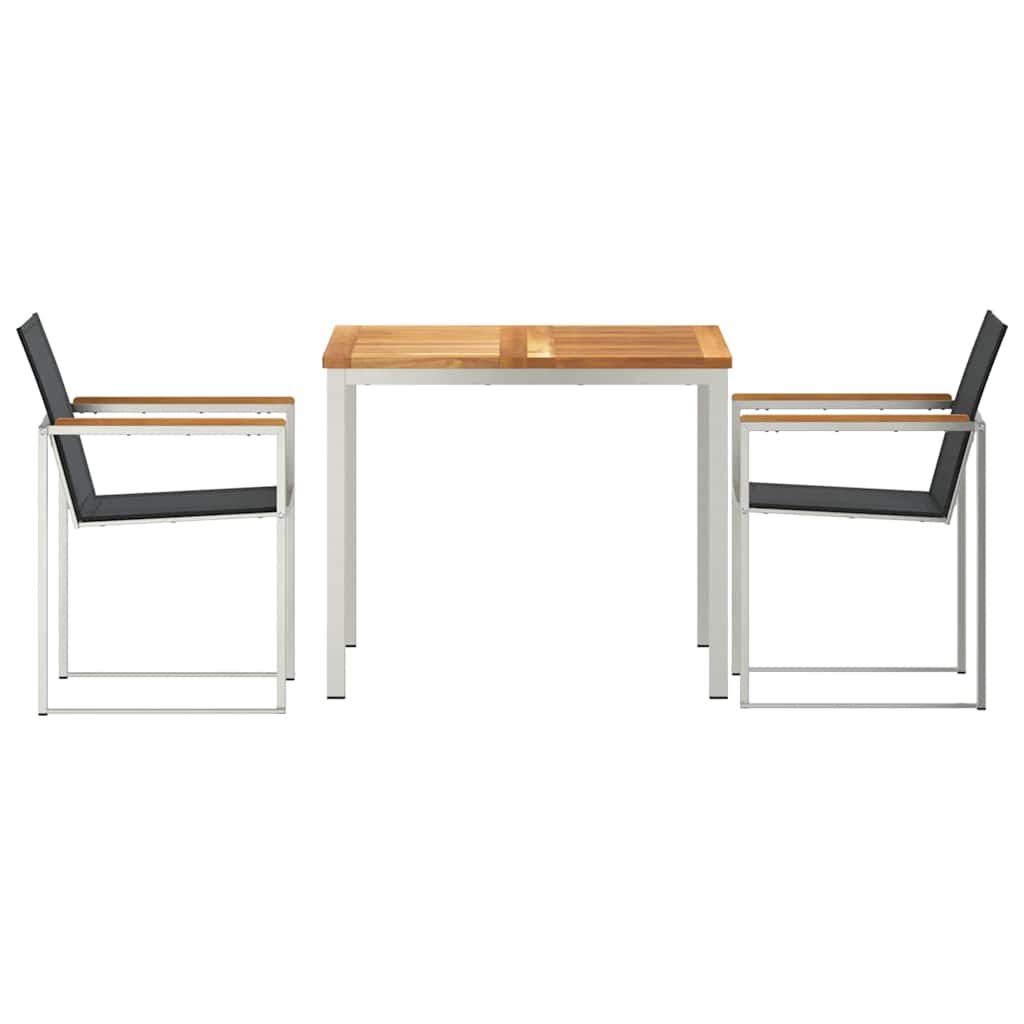 Ensemble de salle à manger pour jardin 3 pcs