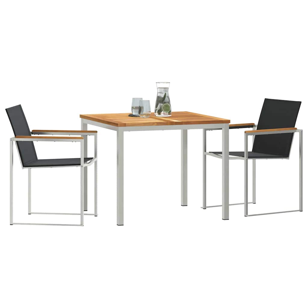 Ensemble de salle à manger pour jardin 3 pcs