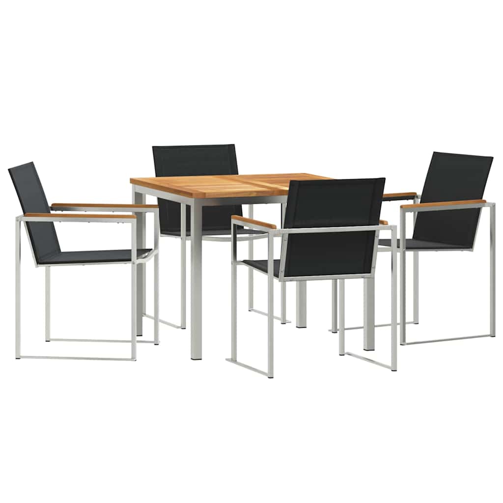 Ensemble de salle à manger pour jardin 5 pcs