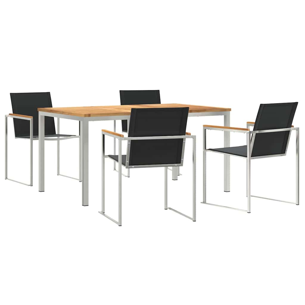 Ensemble de salle à manger pour jardin 5 pcs
