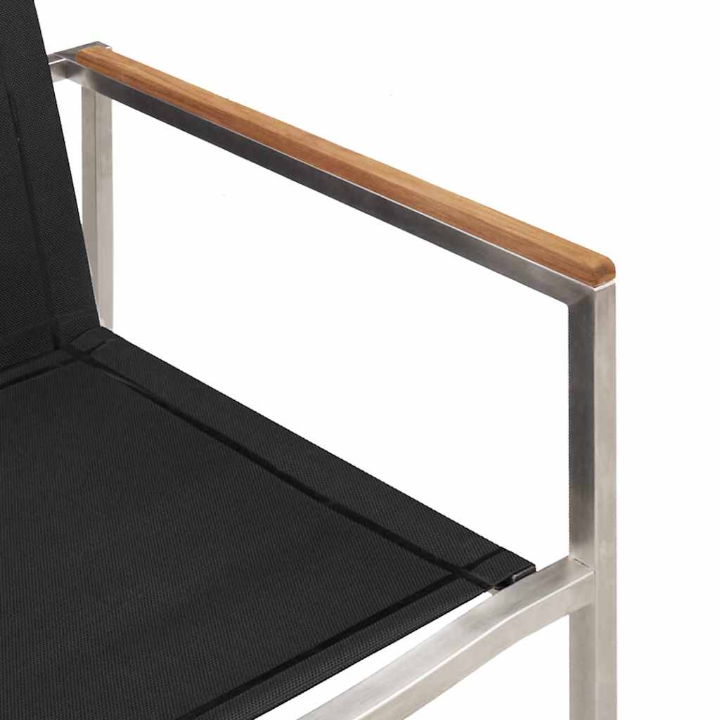 Ensemble de salle à manger pour jardin 3 pcs Marron et Noir