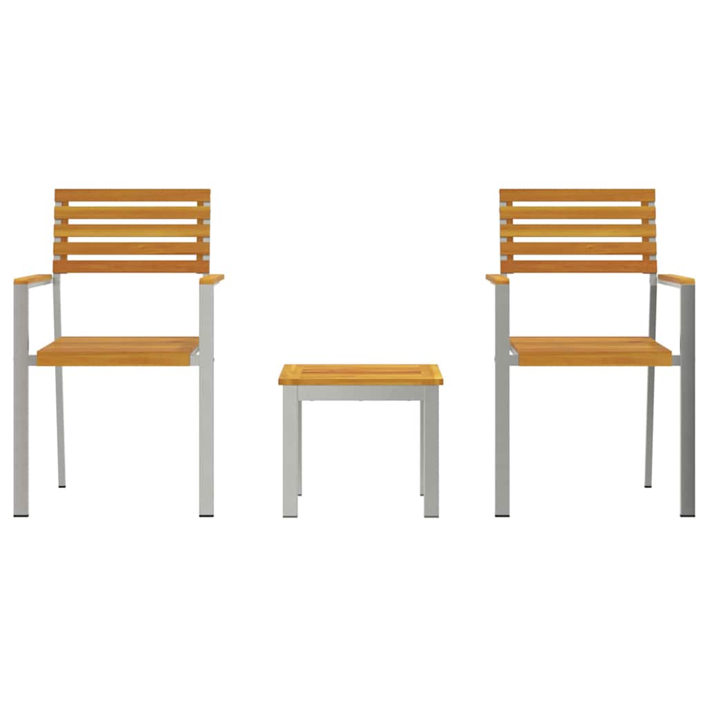 Ensemble de salle à manger pour jardin 3 pcs Marron