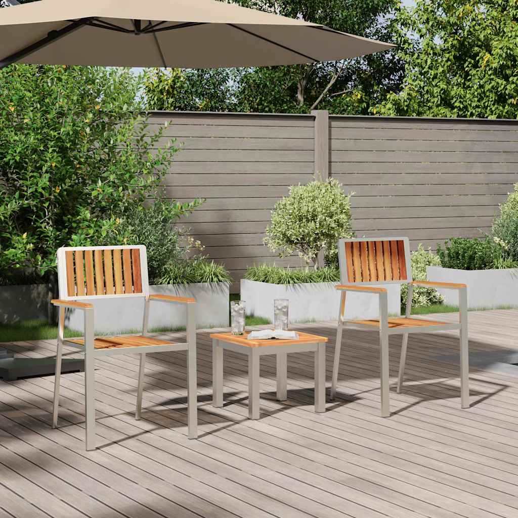 Ensemble de salle à manger pour jardin 3 pcs Marron