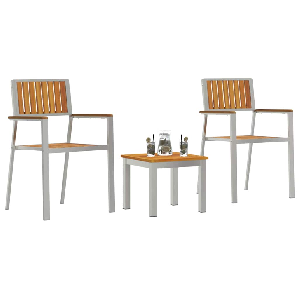 Ensemble de salle à manger pour jardin 3 pcs Marron