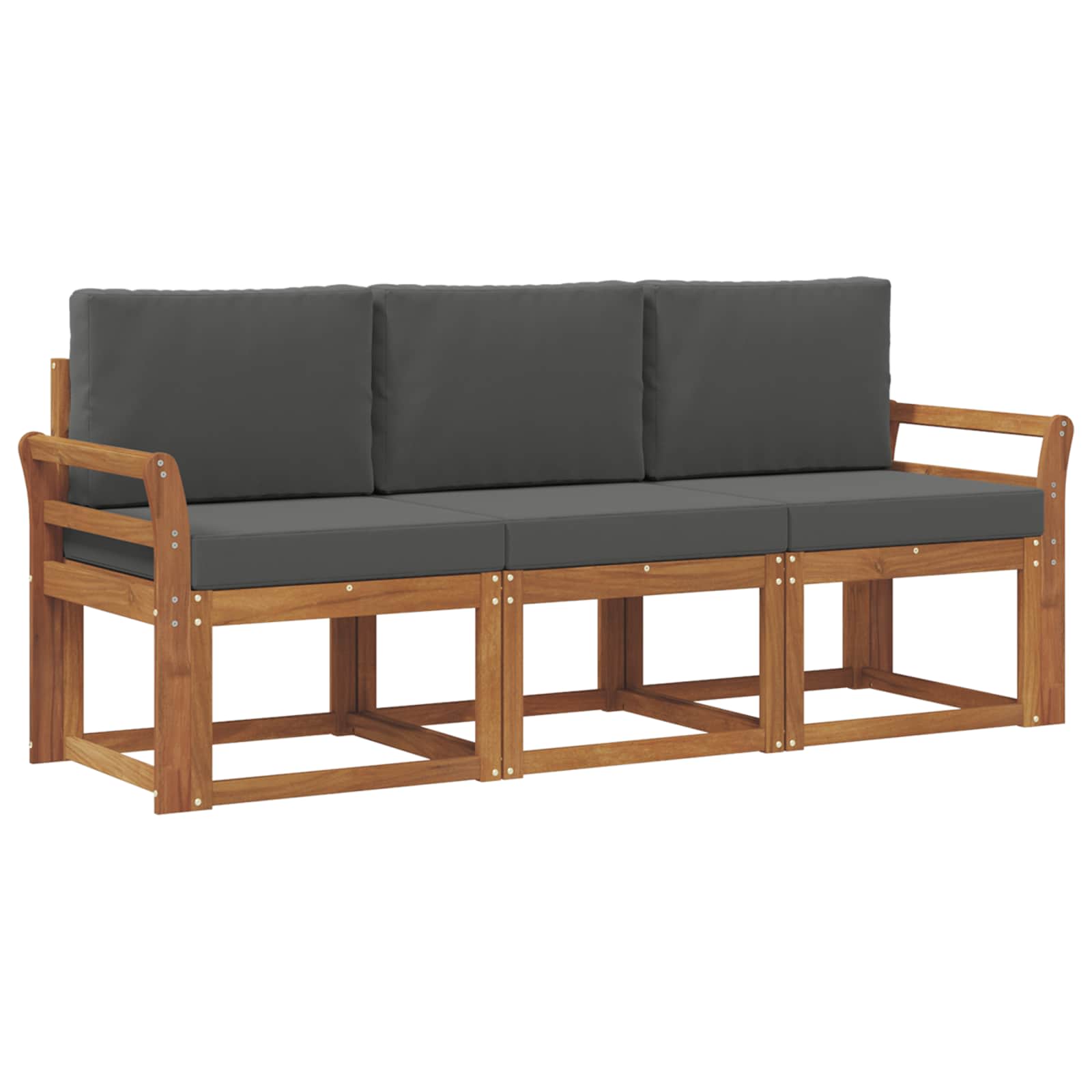 Ensemble de canapés d'extérieur 3 pcs Naturel et Anthracite - XIOS