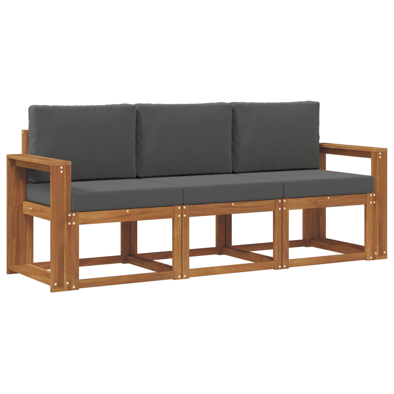 Ensemble de canapés d'extérieur 3 pcs Naturel et Anthracite - XIOS