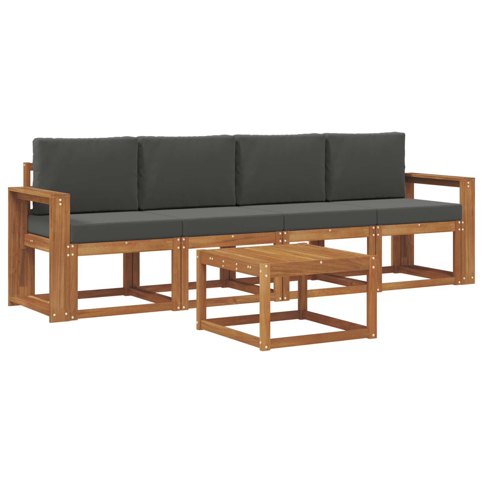Ensemble de canapés d'extérieur 5 pcs Naturel et Anthracite - XIOS