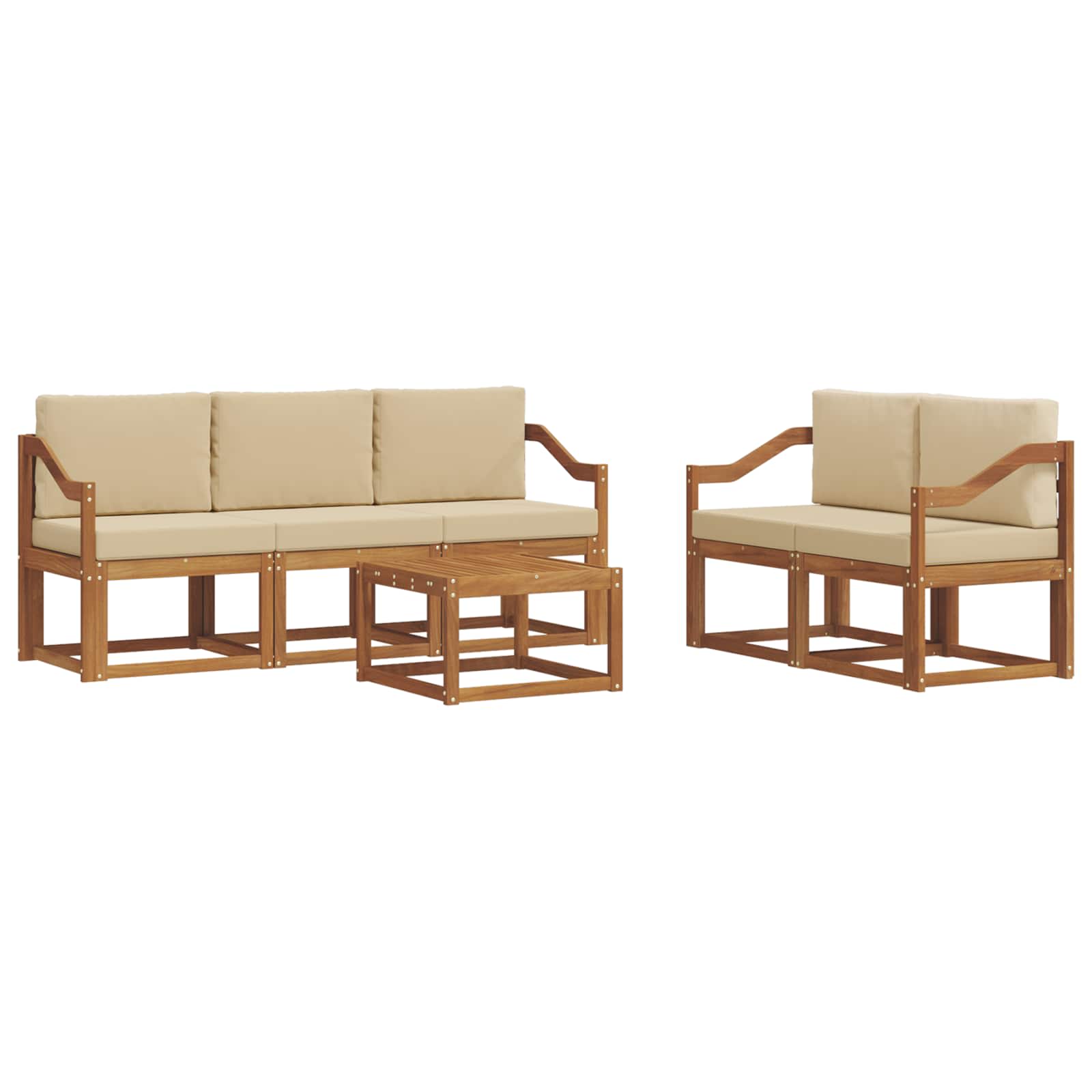 Ensemble de canapés d'extérieur 6 pcs Naturel et Beige - XIOS