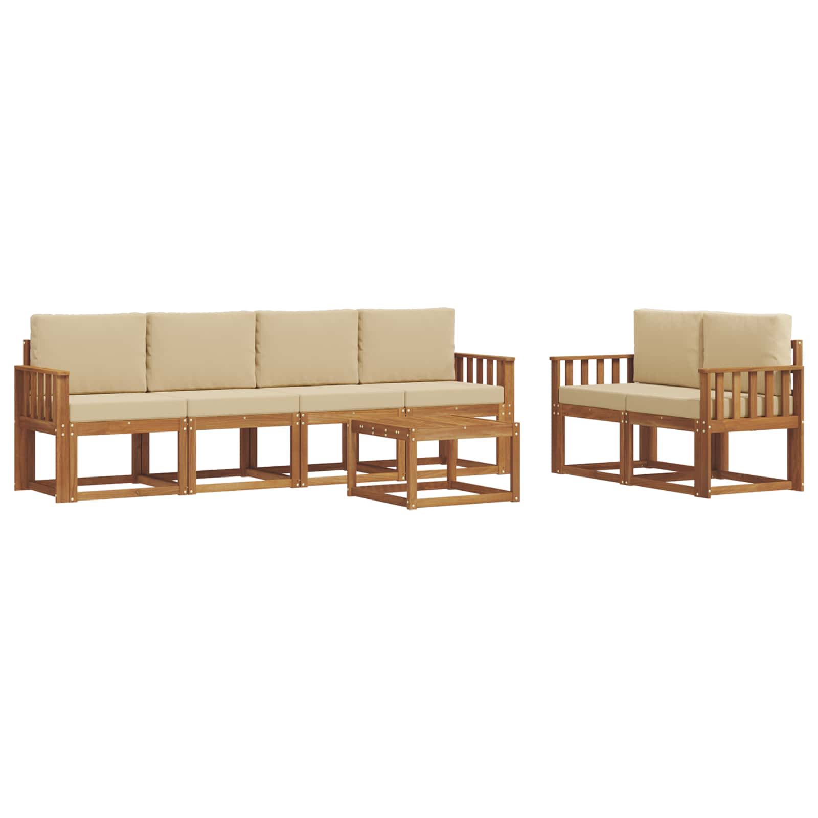 Ensemble de canapés d'extérieur 7 pc Naturel et Beige - XIOS