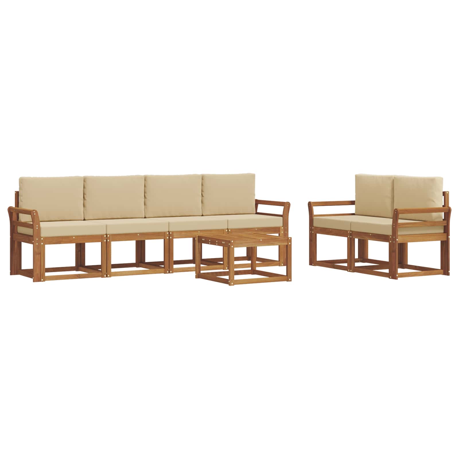Ensemble de canapés d'extérieur 7 pcs Naturel et Beige - XIOS