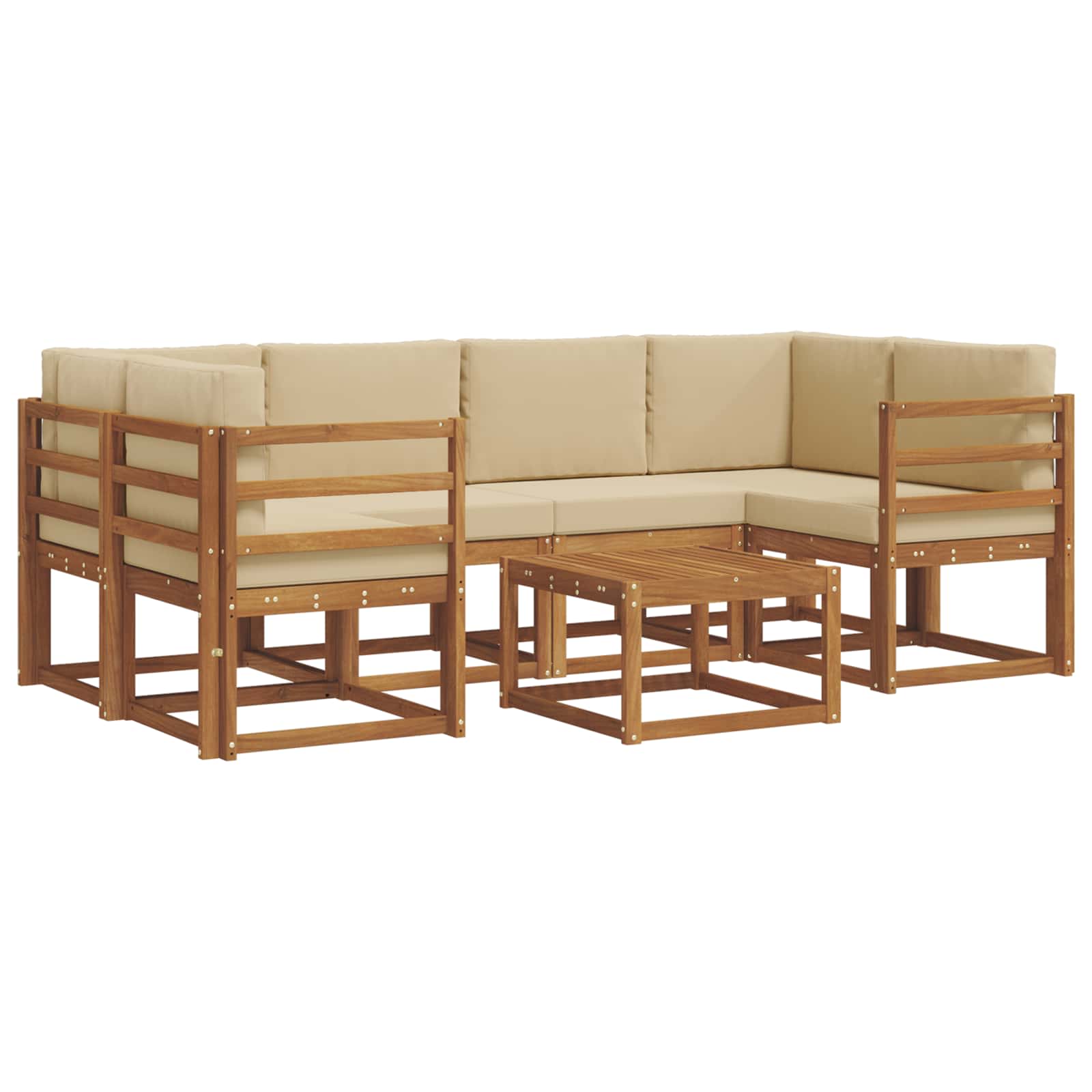 Ensemble de canapés d'extérieur 7 pcs Naturel et Beige - XIOS
