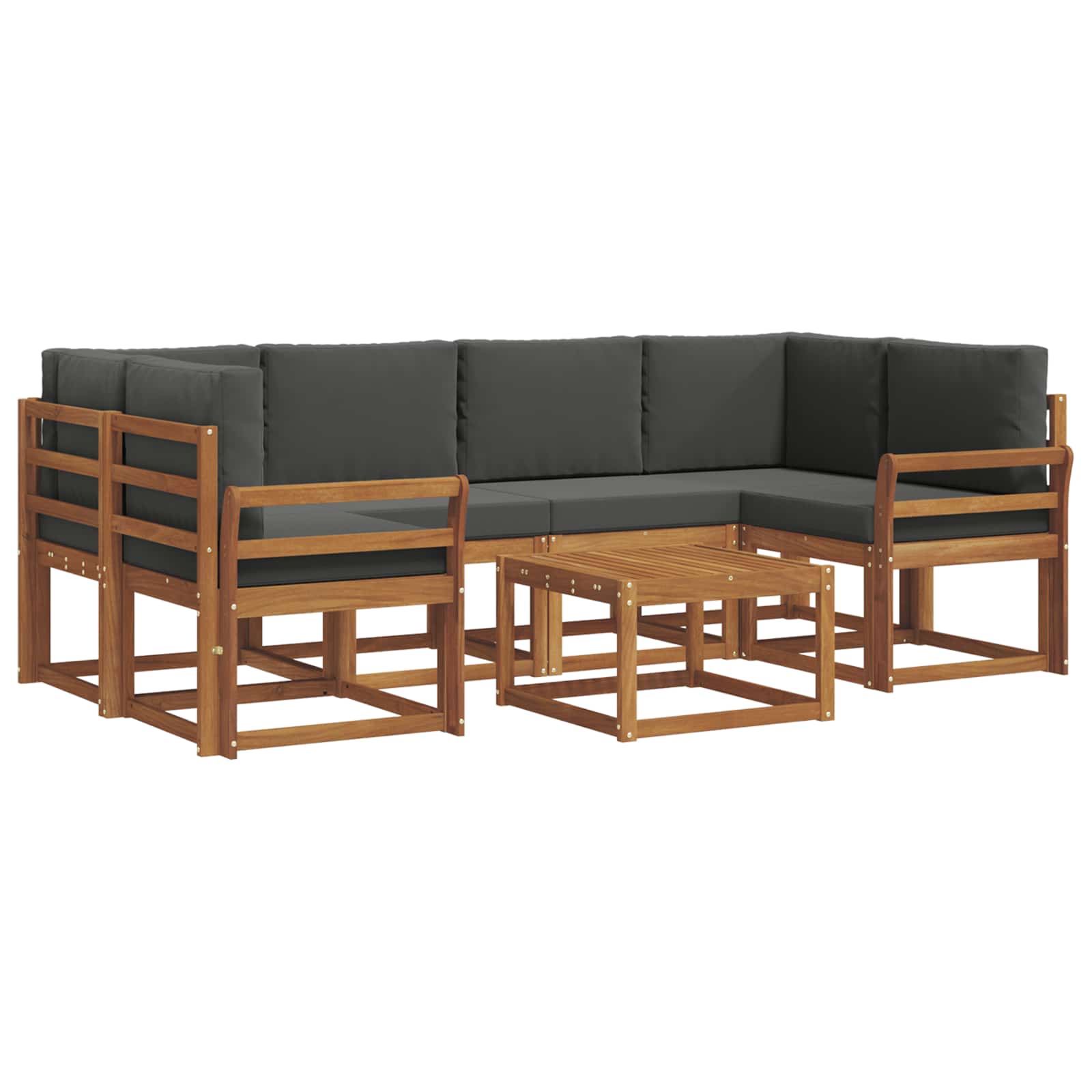 Ensemble de canapés d'extérieur 7 pcs Naturel et Anthracite - XIOS