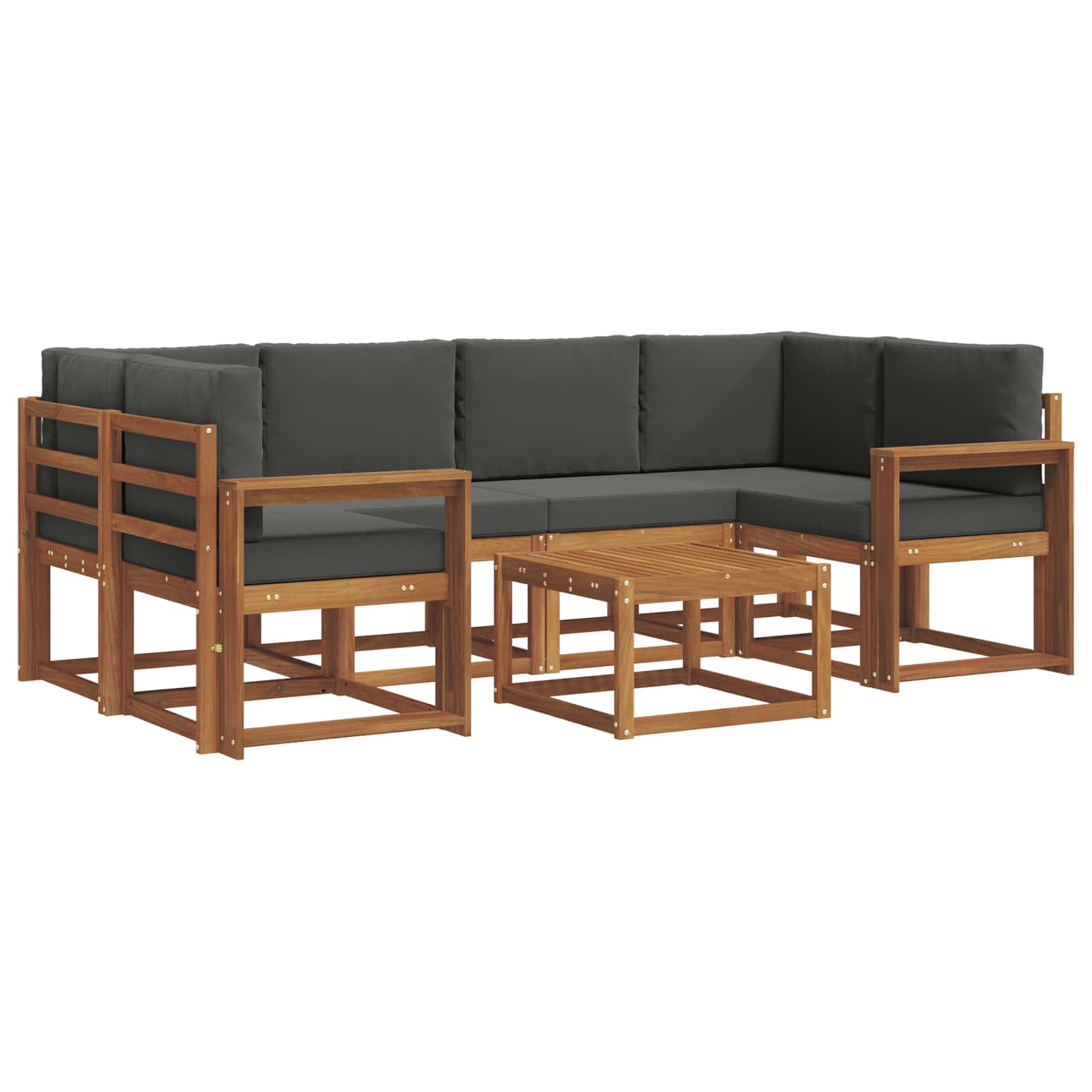Ensemble de canapés d'extérieur 7 pc Naturel et Anthracite - XIOS