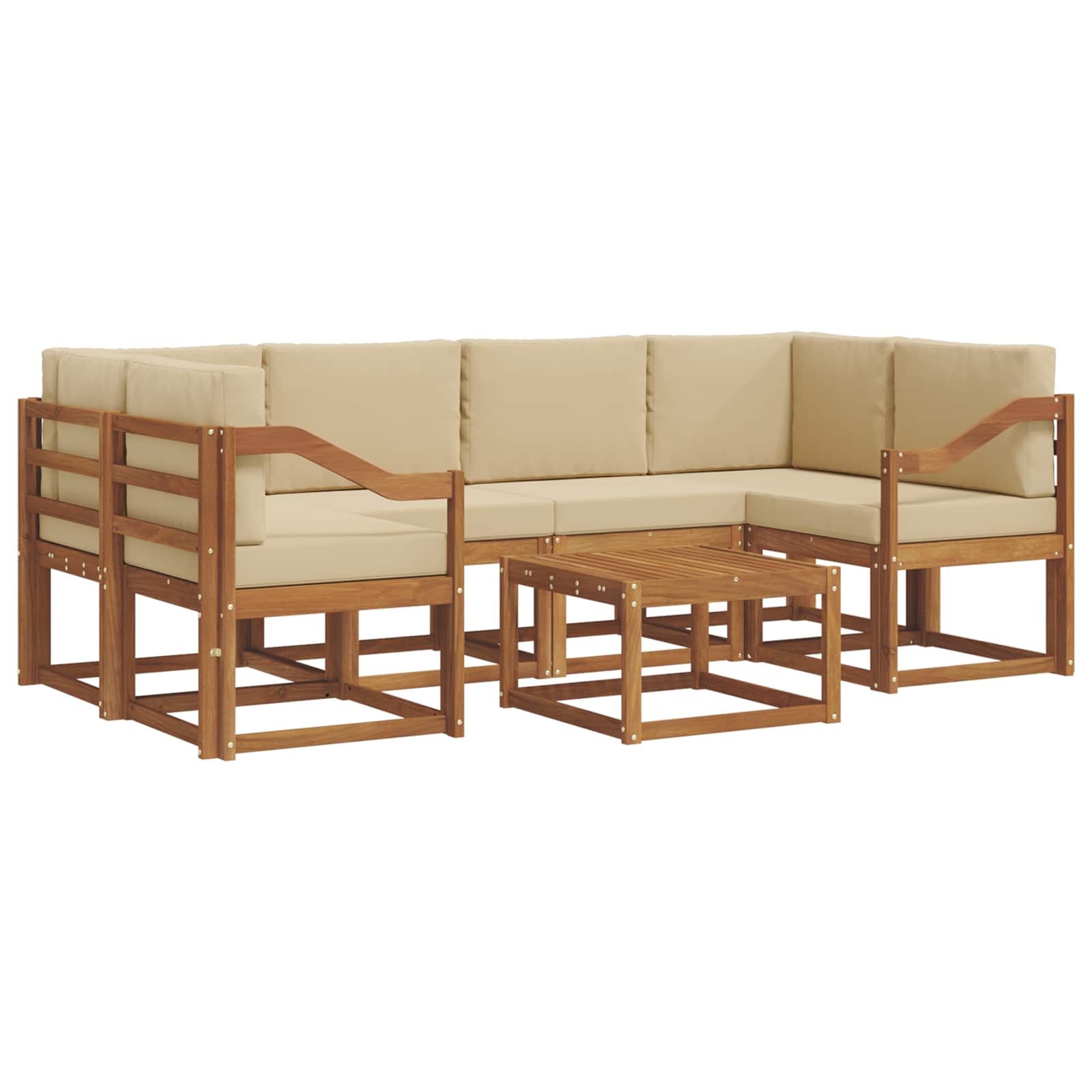 Ensemble de canapés d'extérieur 7 pcs Naturel et Beige - XIOS