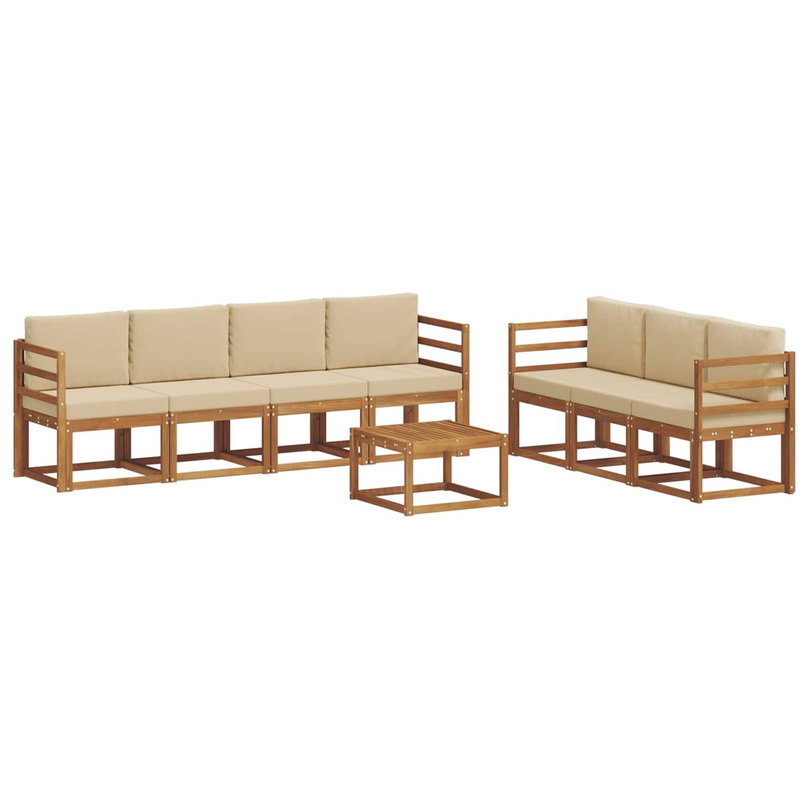 Ensemble de canapés d'extérieur 8 pcs Naturel et Beige - XIOS