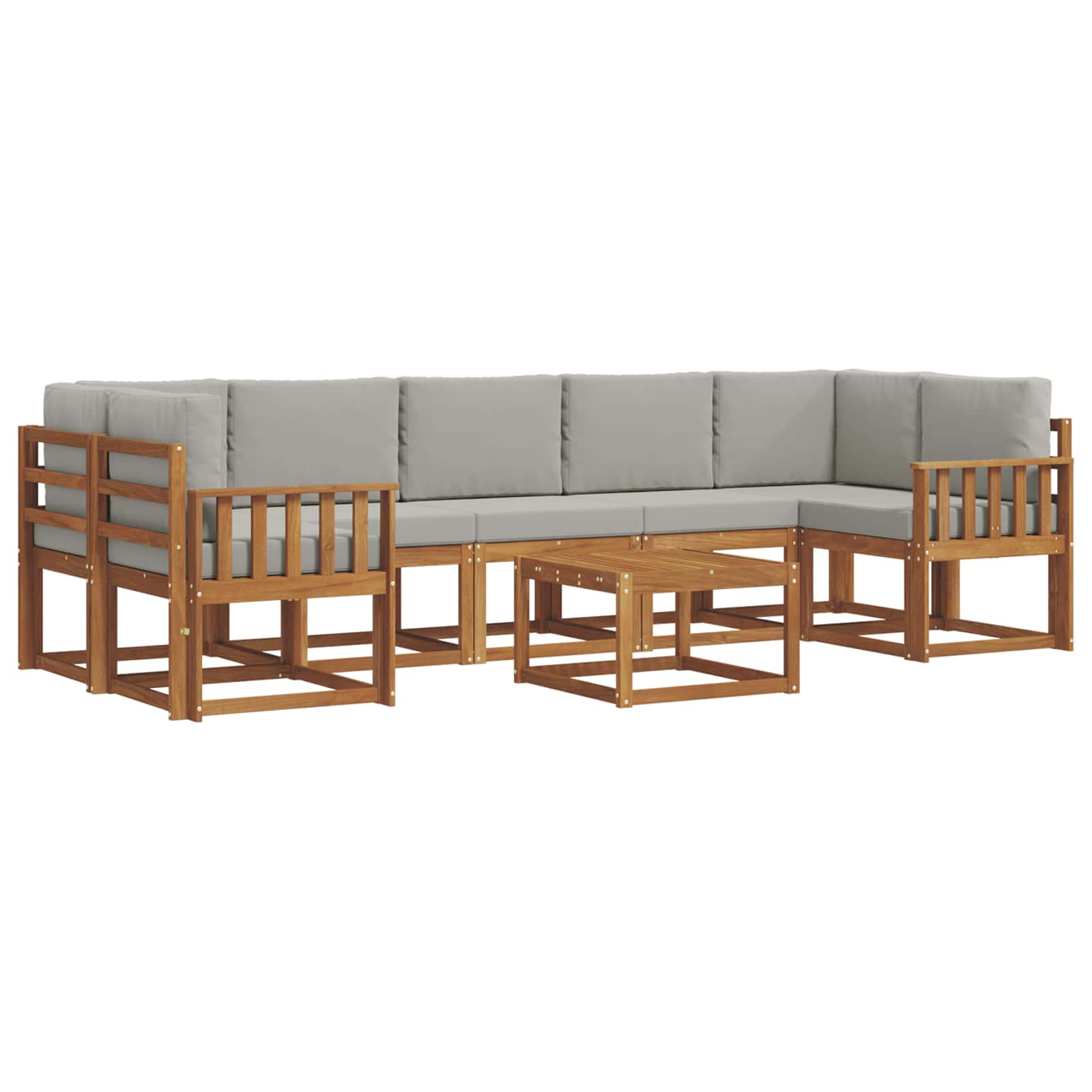 Ensemble de canapés d'extérieur 8 pcs Gris Naturel et Clair - XIOS