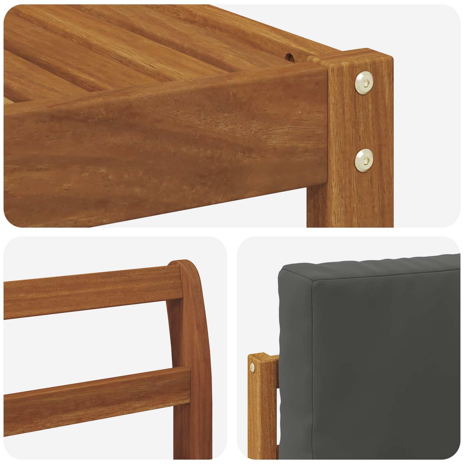 Ensemble de canapés d'extérieur 8 pcs Naturel et Anthracite - XIOS