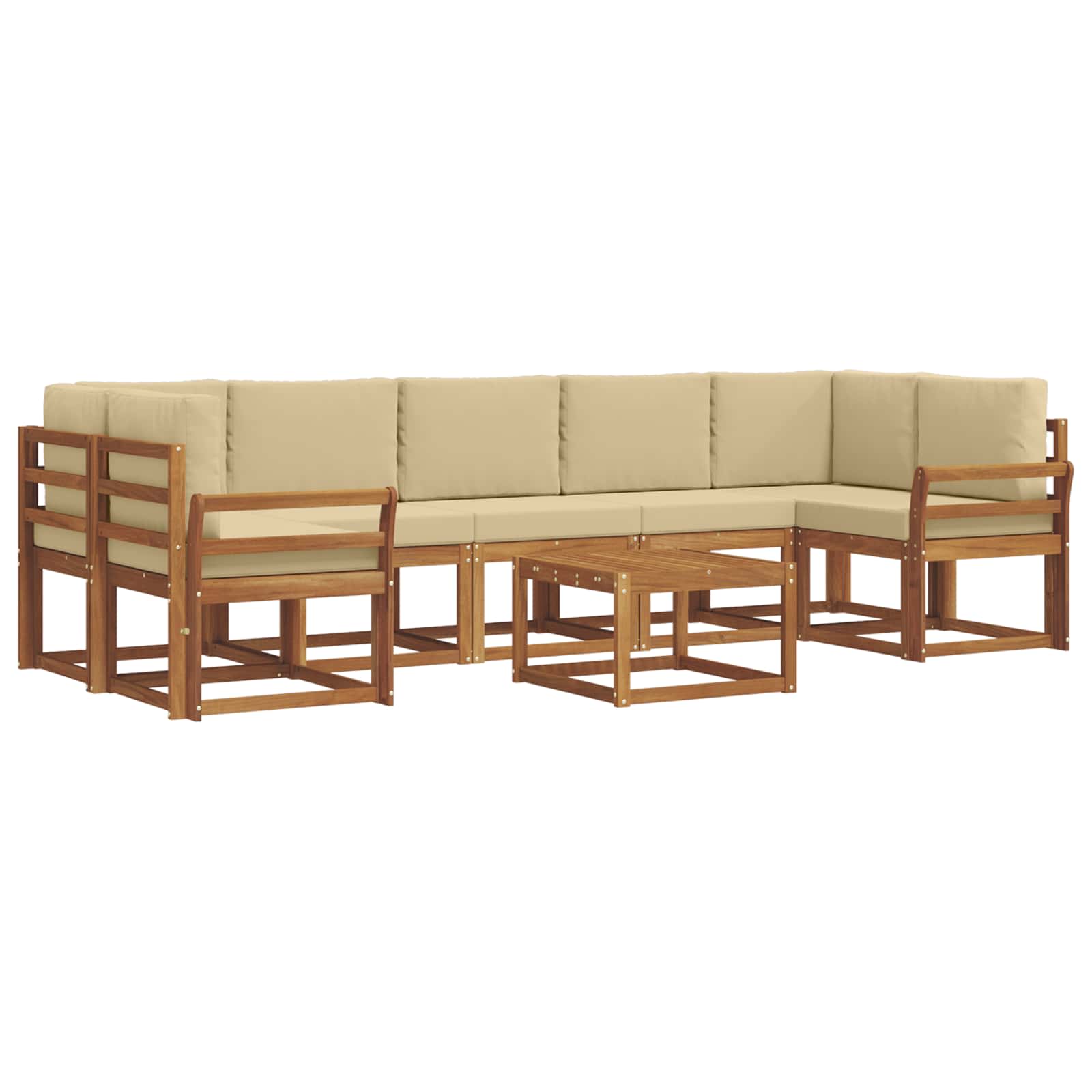 Ensemble de canapés d'extérieur 8 pcs Naturel et Beige - XIOS
