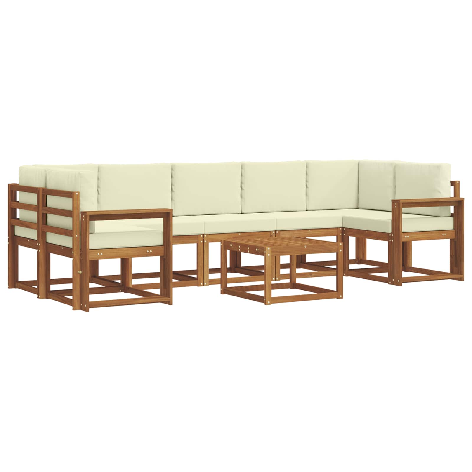 Ensemble de canapés d'extérieur 8 pc Naturel et Crème - XIOS