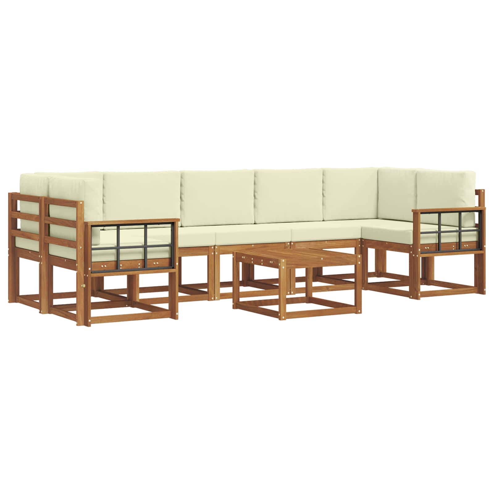 Ensemble de canapés d'extérieur 8 pcs Naturel et Crème - XIOS