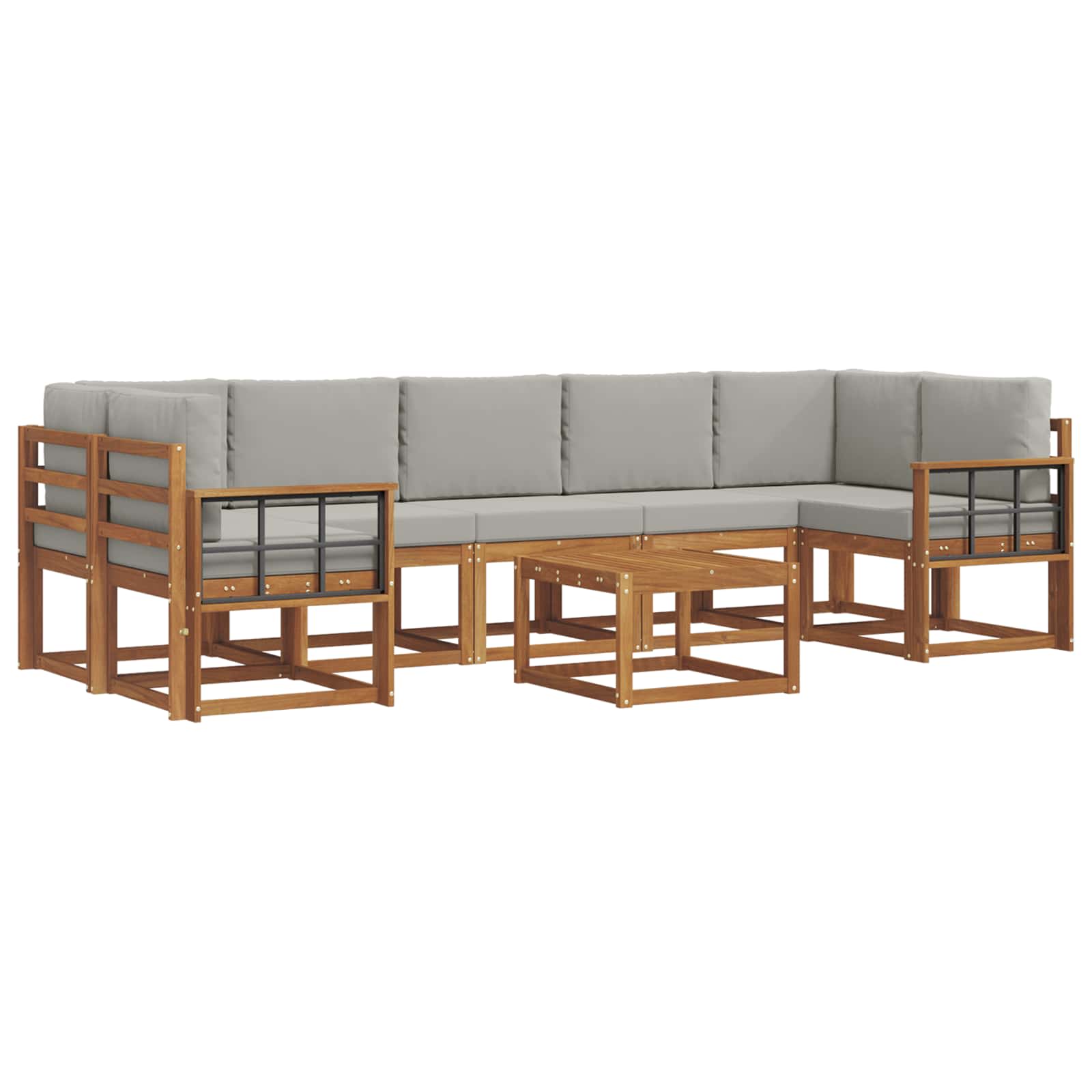Ensemble de canapés d'extérieur 8 pcs Gris Naturel et Clair - XIOS