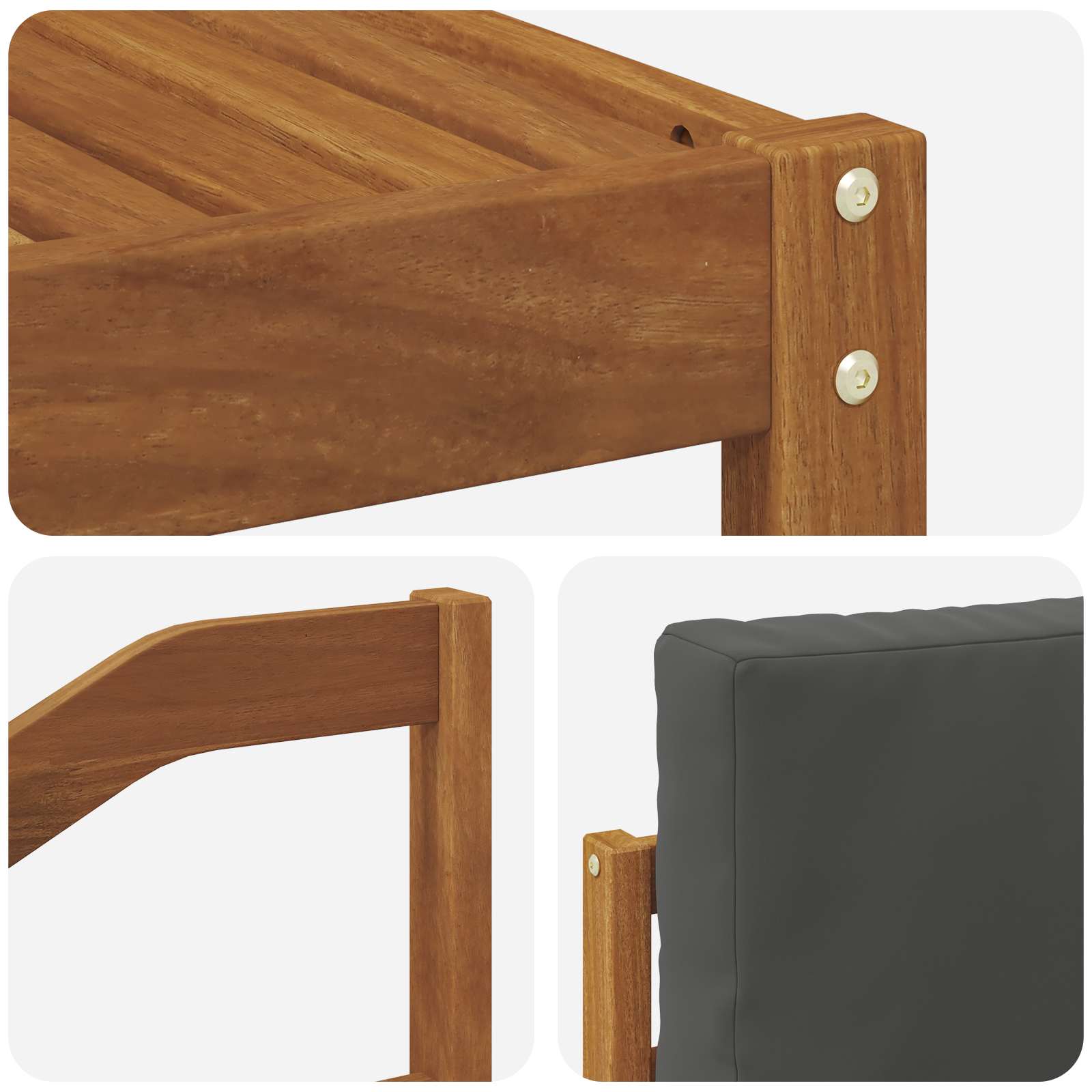 Ensemble de canapés d'extérieur 8 pcs Naturel et Anthracite - XIOS