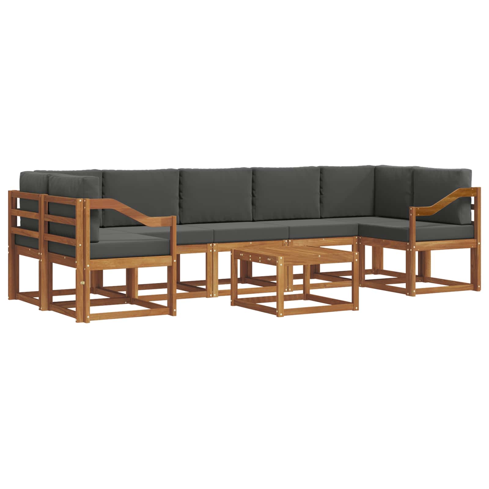 Ensemble de canapés d'extérieur 8 pcs Naturel et Anthracite - XIOS