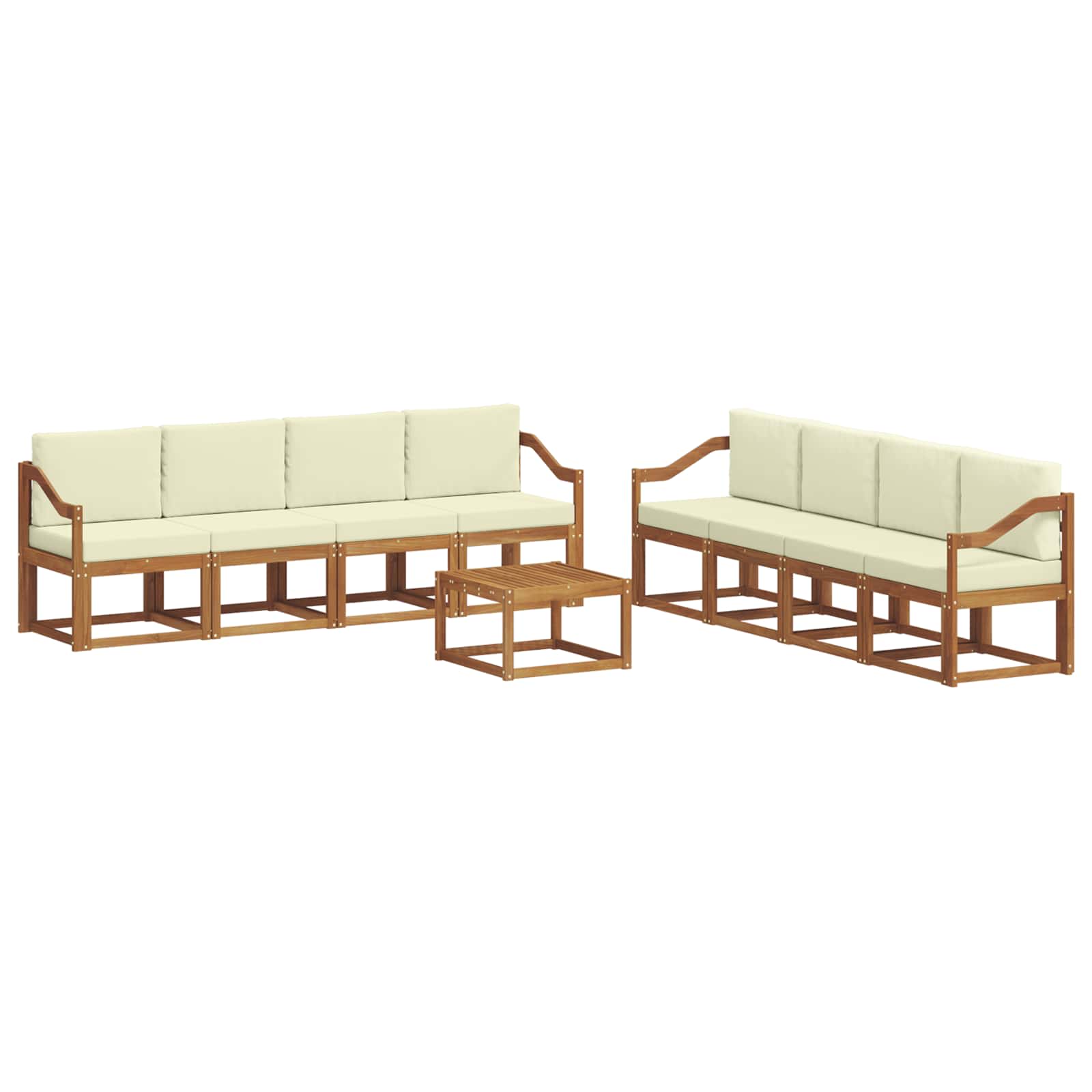 Ensemble de canapés d'extérieur 9 pcs Naturel et Crème - XIOS