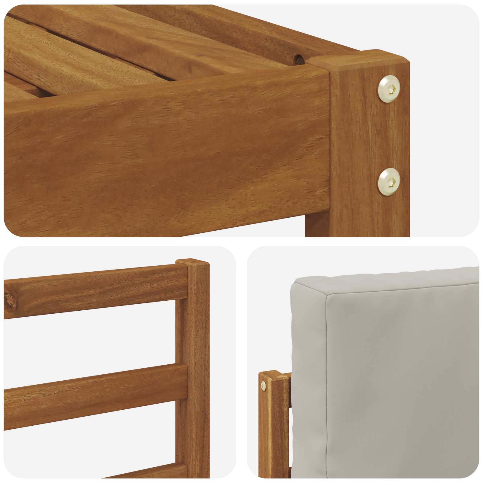 Ensemble de canapés d'extérieur 4 pcs Gris Naturel et Clair - XIOS