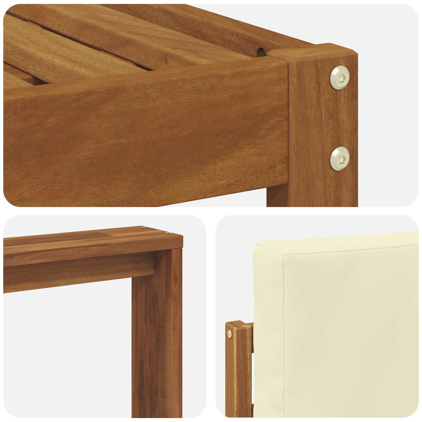 Ensemble de canapés d'extérieur 4 pcs Naturel et Crème - XIOS