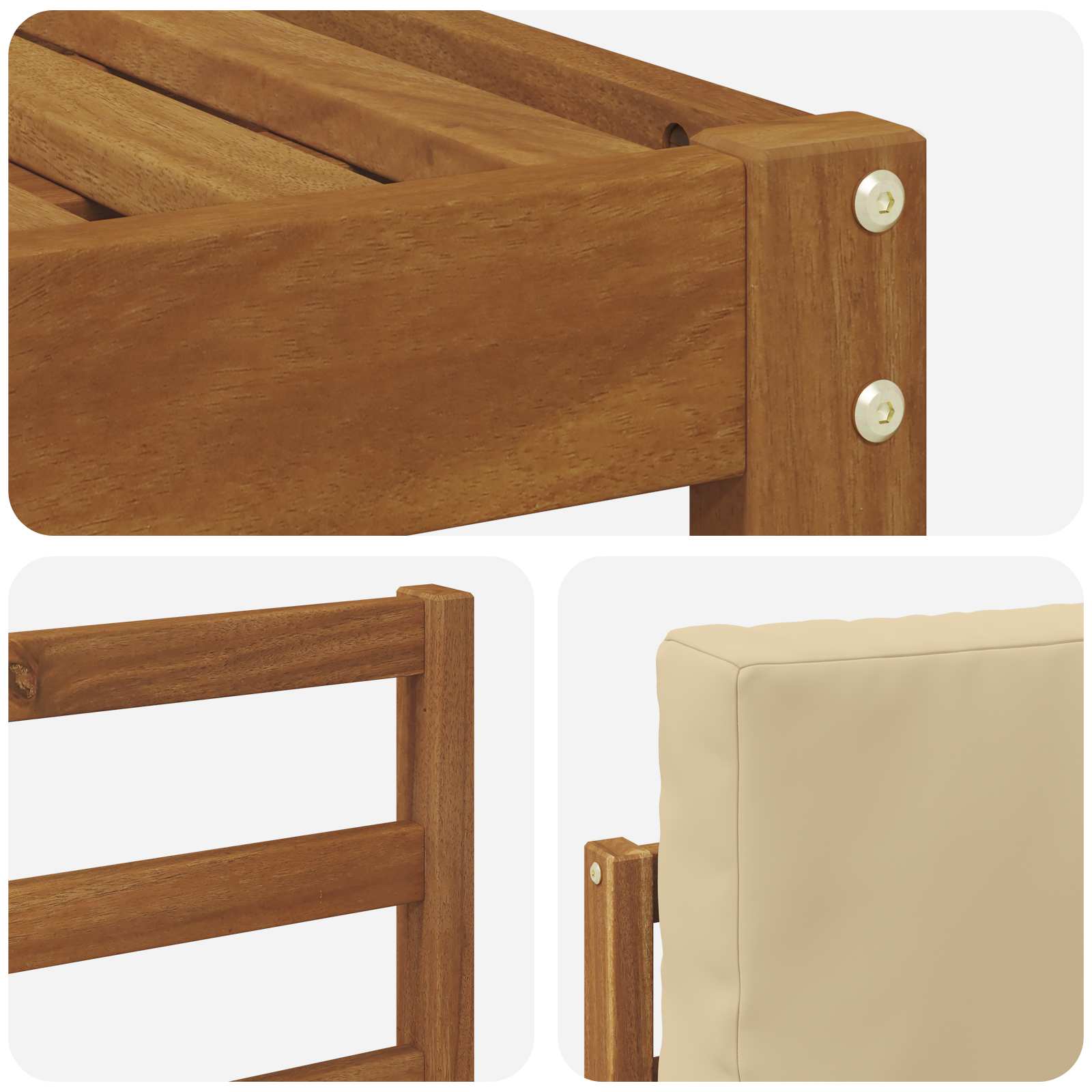 Ensemble de canapés d'extérieur 5 pcs Naturel et Beige - XIOS