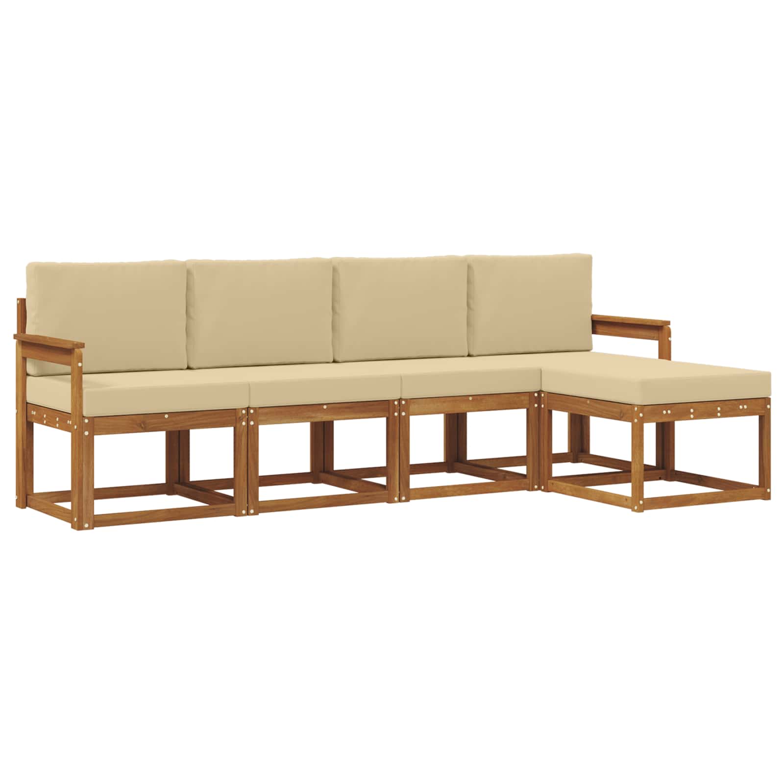 Ensemble de canapés d'extérieur 5 pcs Naturel et Beige - XIOS