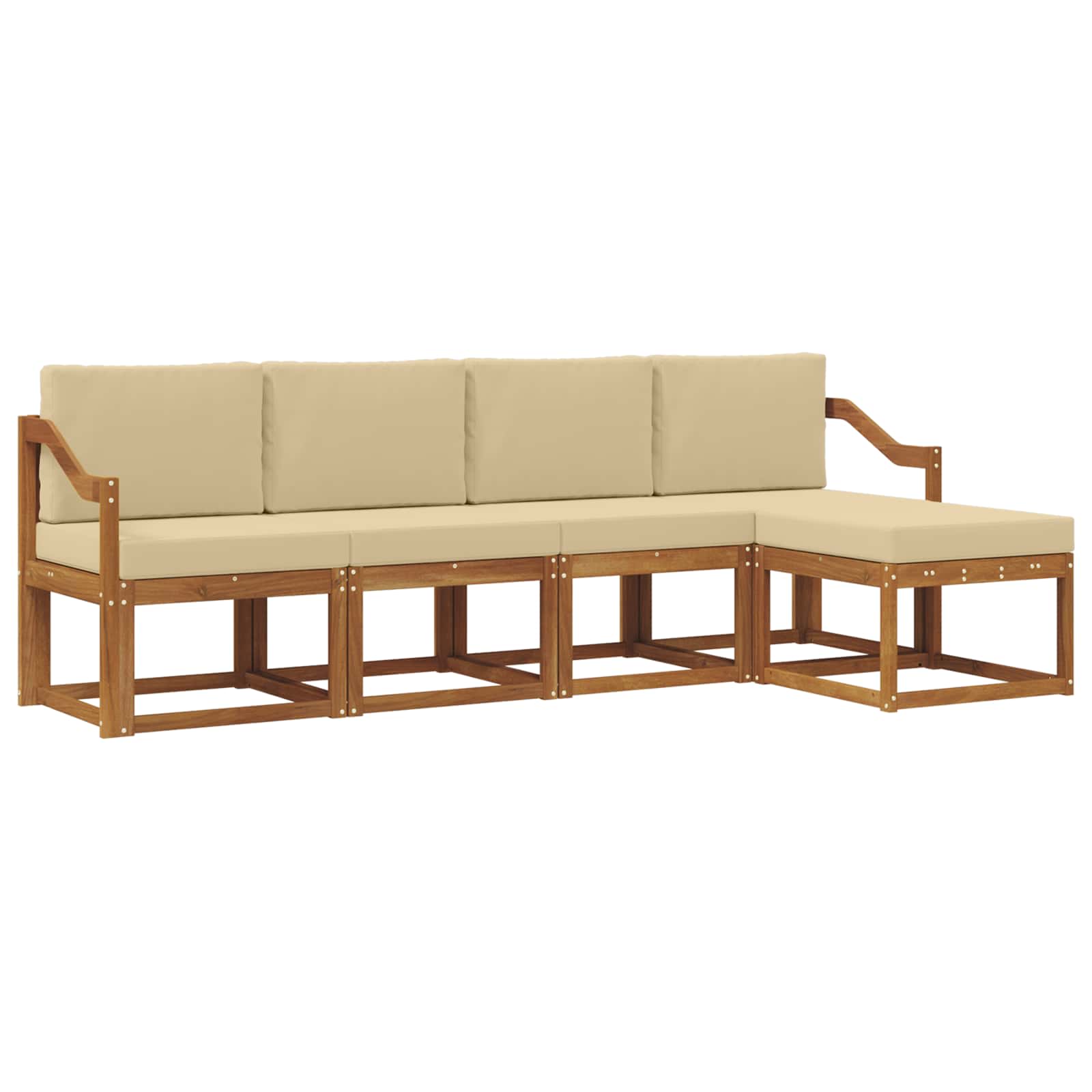 Ensemble de canapés d'extérieur 5 pcs Naturel et Beige - XIOS
