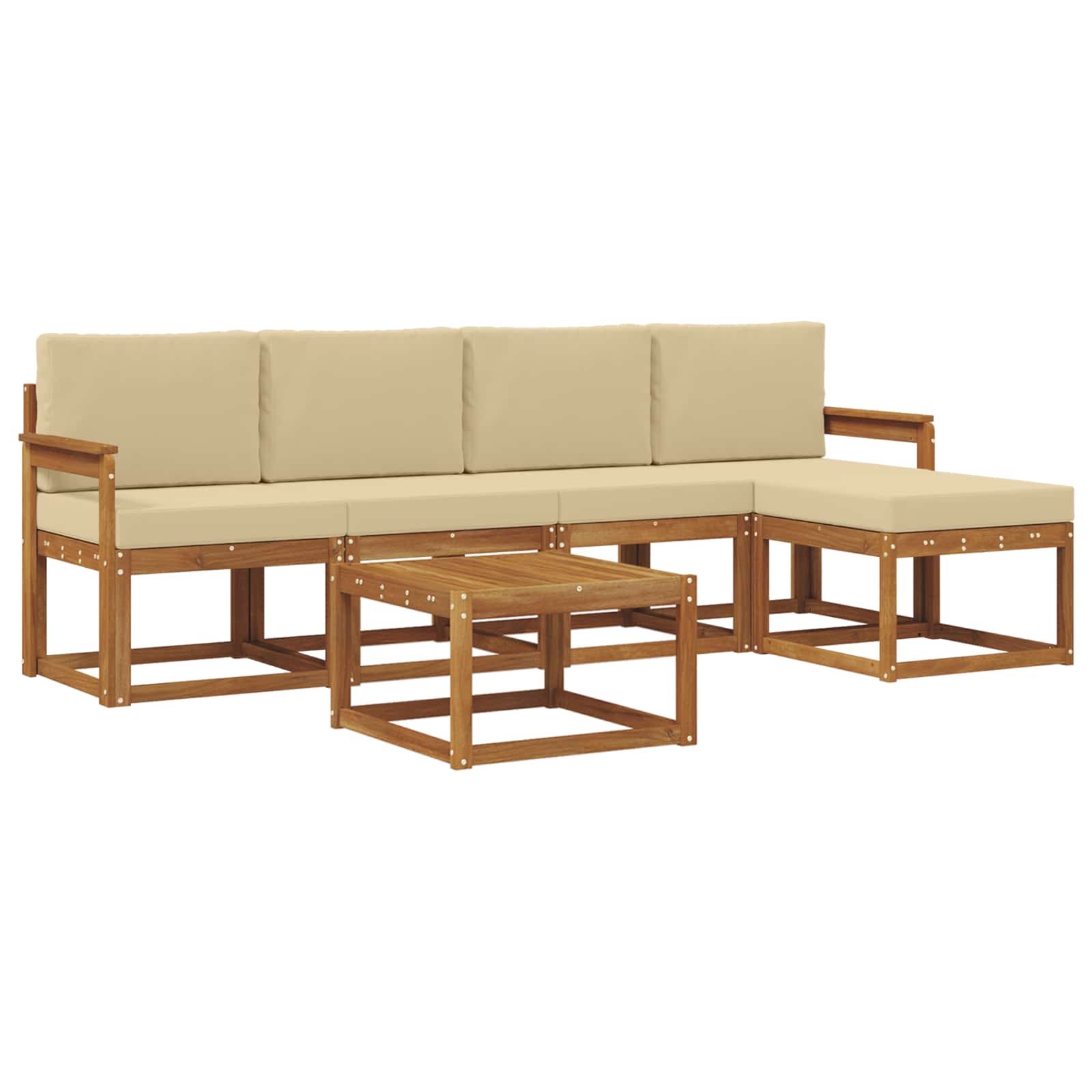 Ensemble de canapés d'extérieur 6 pcs Naturel et Beige - XIOS