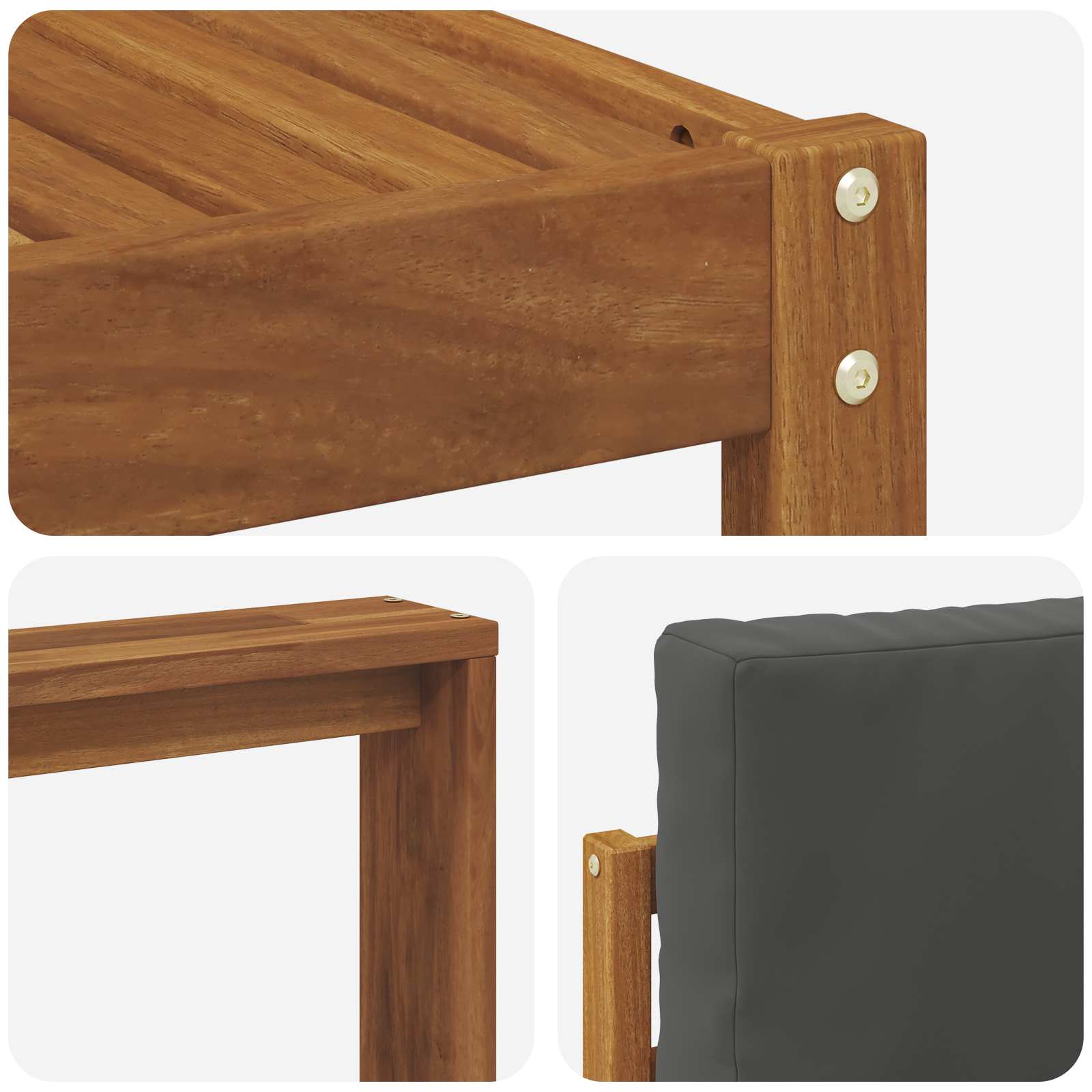 Ensemble de canapés d'extérieur 6 pcs Naturel et Anthracite - XIOS