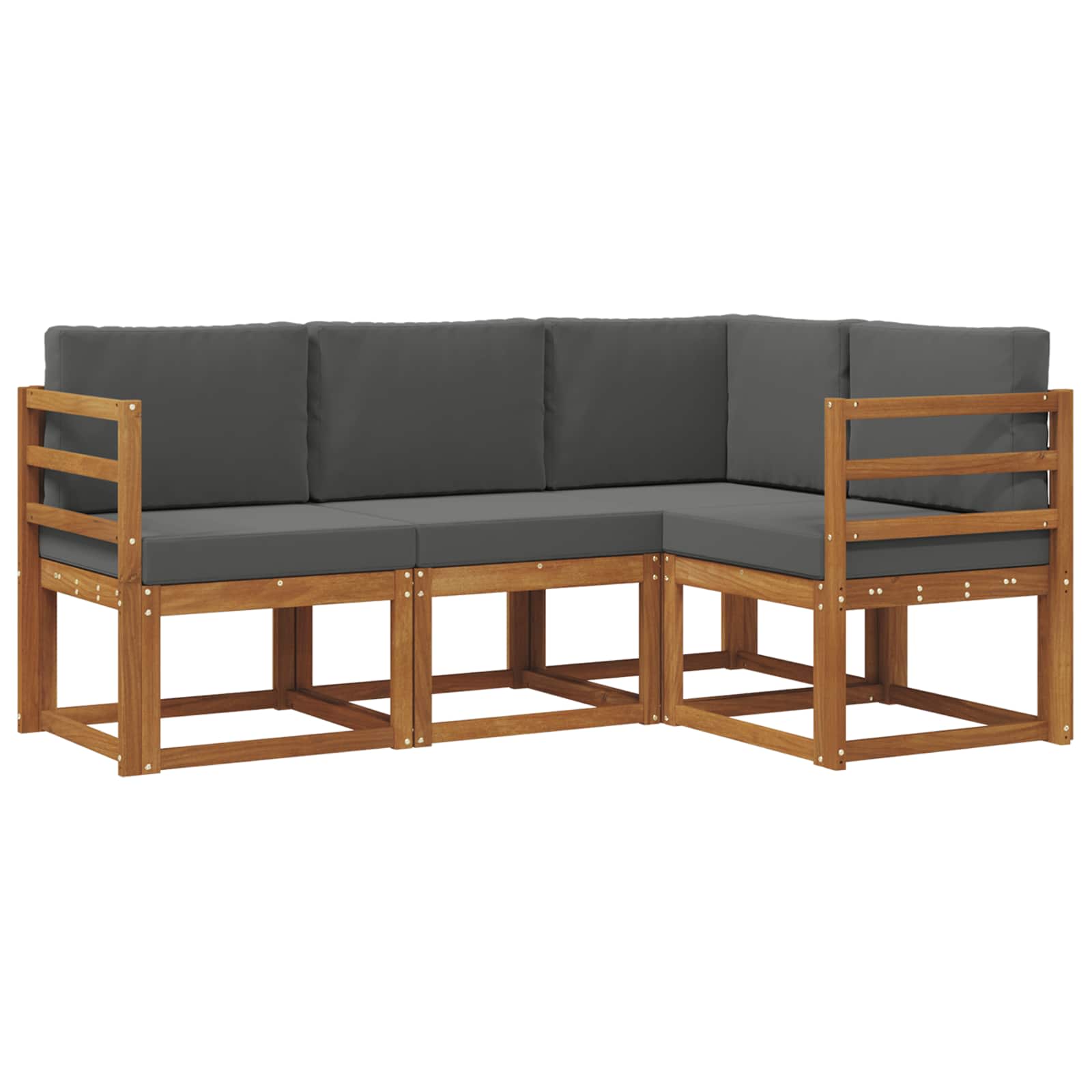 Ensemble de canapés d'extérieur 4 pcs Naturel et Anthracite - XIOS