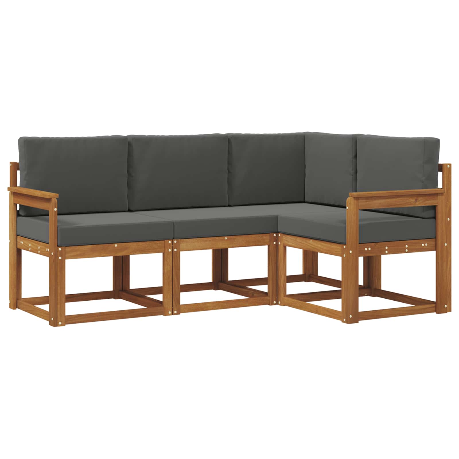 Ensemble de canapés d'extérieur 4 pcs Naturel et Anthracite - XIOS