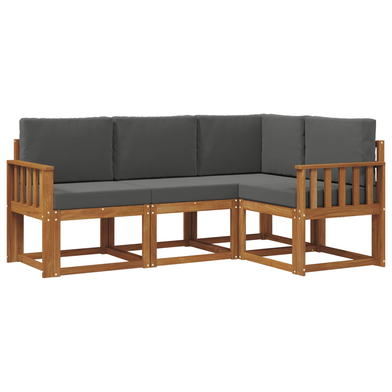 Ensemble de canapés d'extérieur 4 pcs Naturel et Anthracite - XIOS