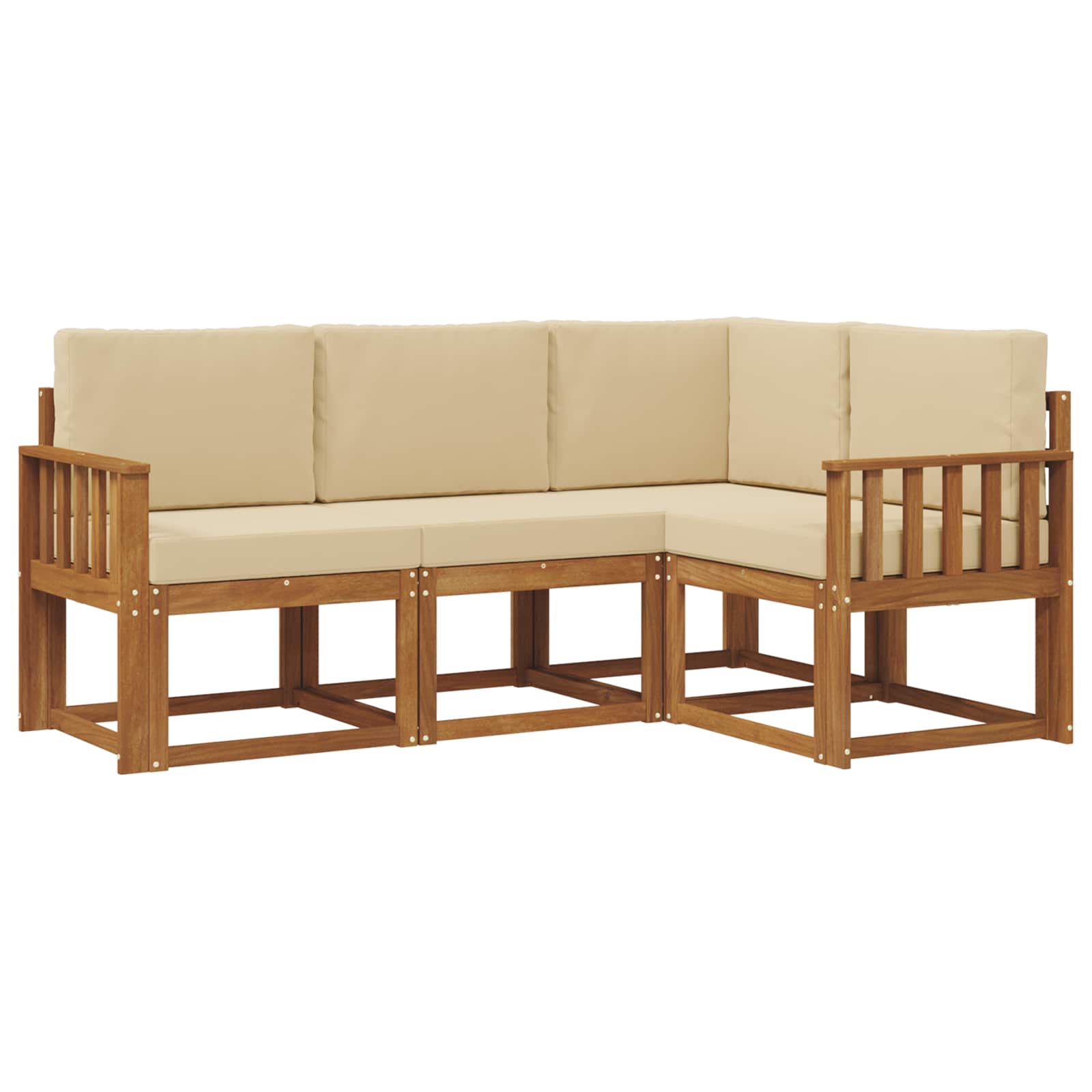 Ensemble de canapés d'extérieur 4 pcs Naturel et Beige - XIOS