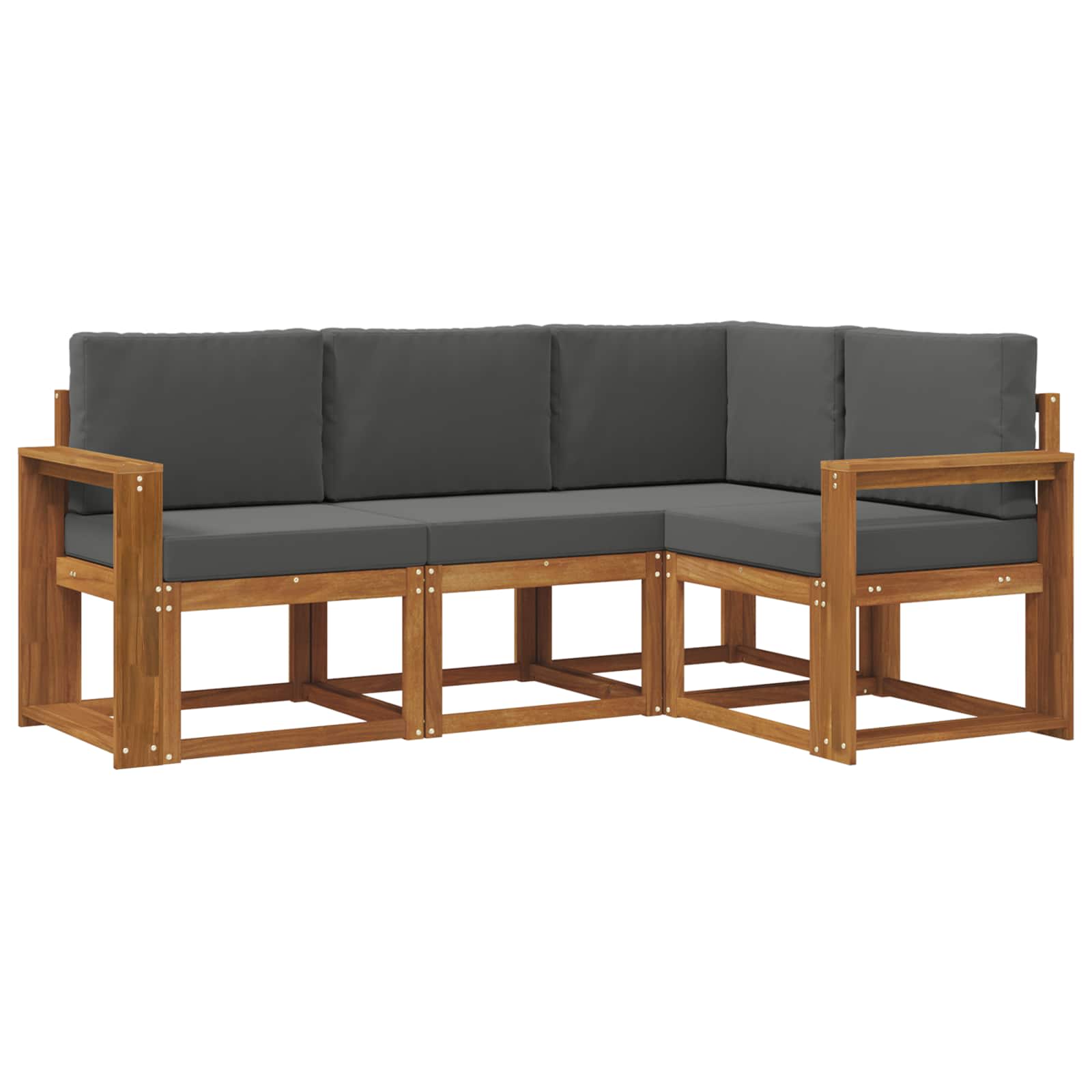Ensemble de canapés d'extérieur 4 pcs Naturel et Anthracite - XIOS