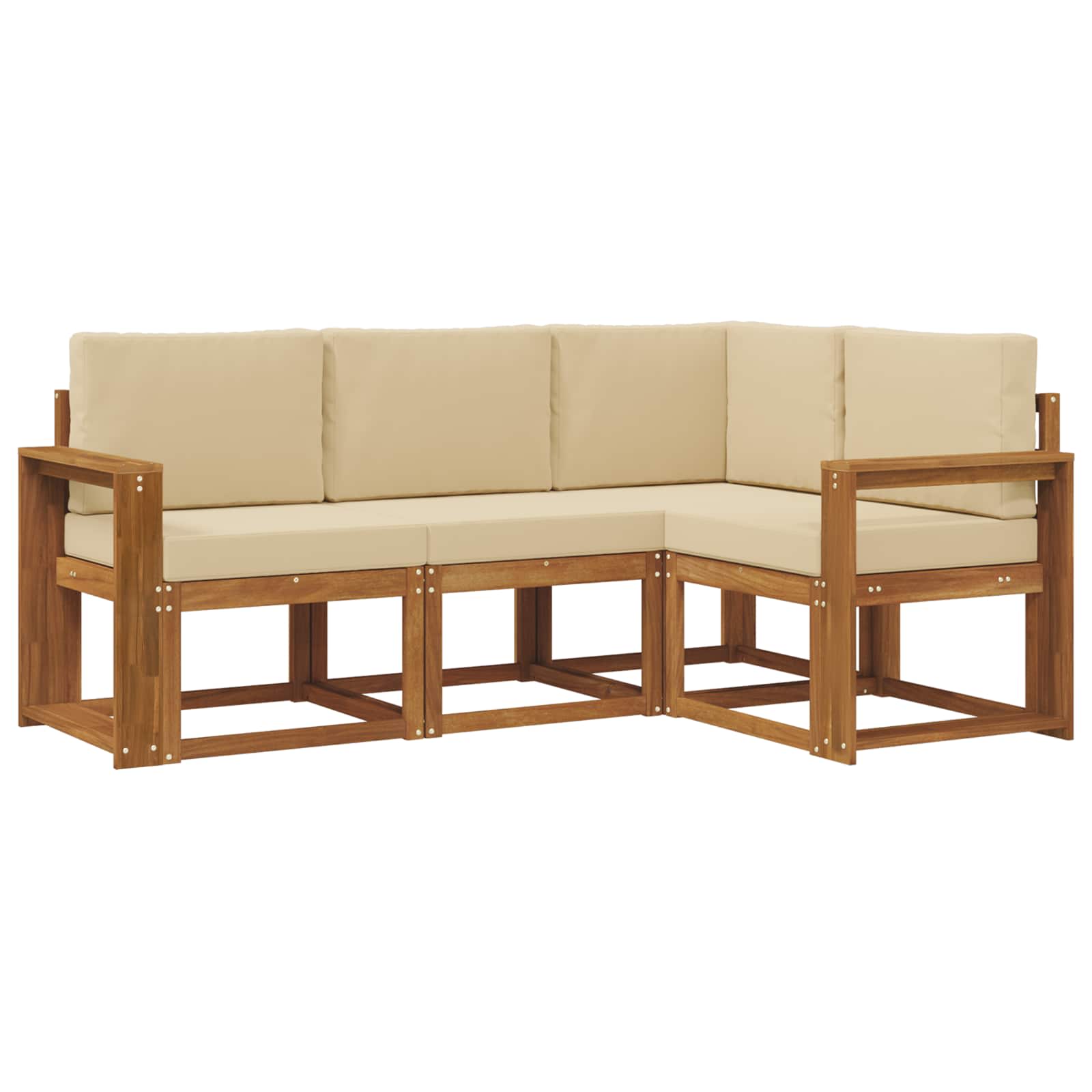 Ensemble de canapés d'extérieur 4 pcs Naturel et Beige - XIOS