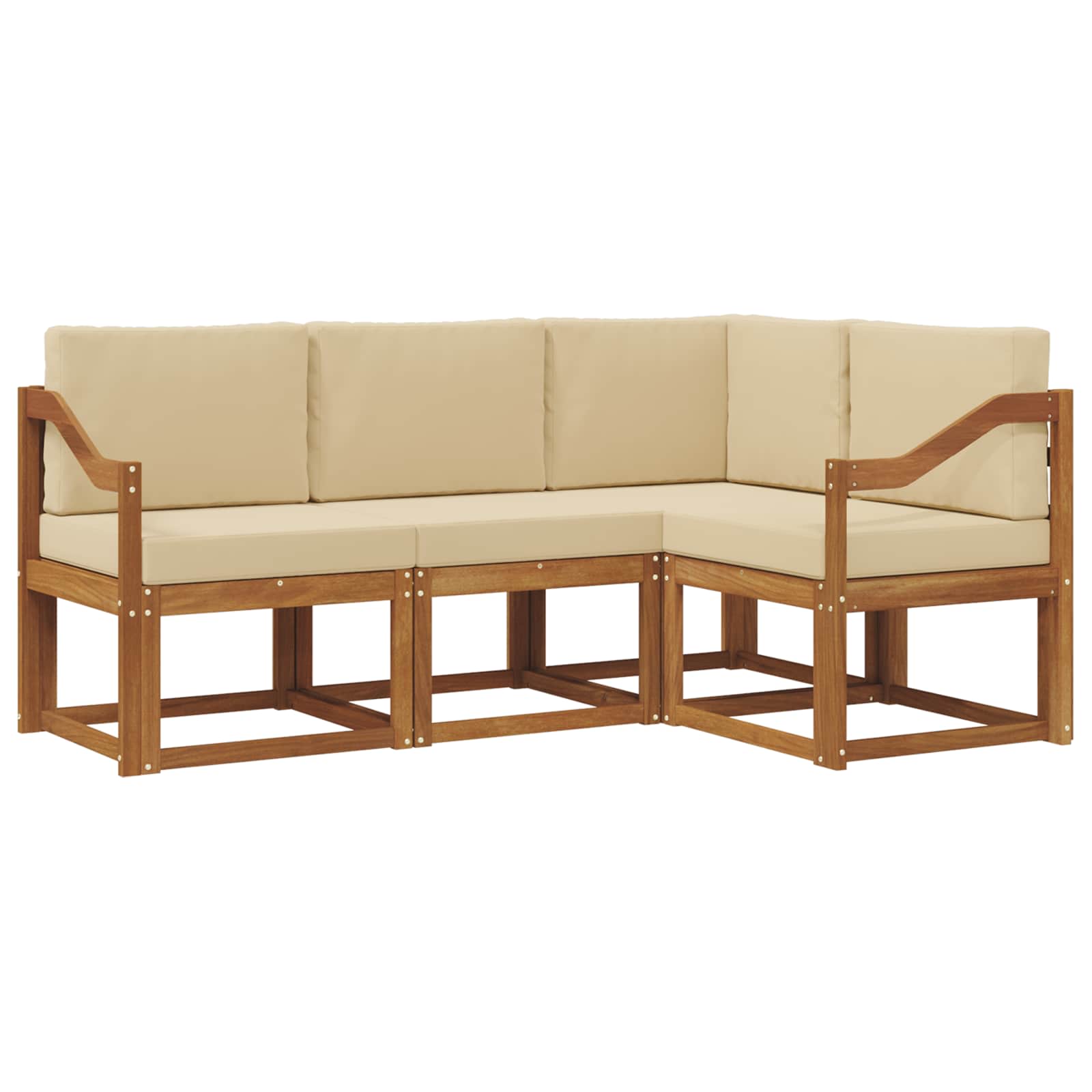 Ensemble de canapés d'extérieur 4 pcs Naturel et Beige - XIOS
